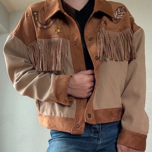 Miss Me Jackets & Blazers - Miss Me Fringe Jacket Small